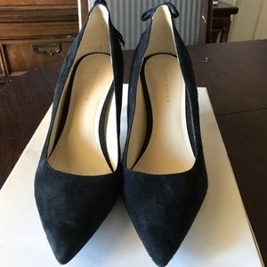 Black Suede tasseled heels size 8.5 M